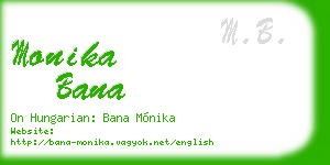 monika bana business card